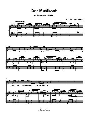 Der Musikant, by H. Wolf