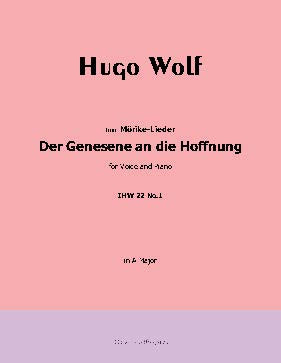 Der Genesene an die Hoffnung, by H. Wolf