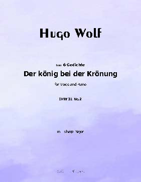 Der Konig bei der Kronung, by H. Wolf