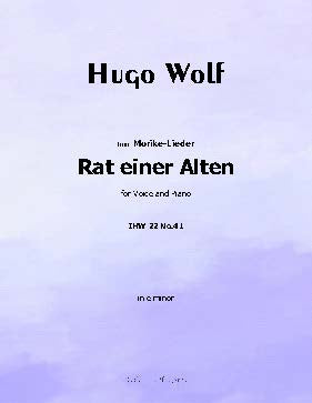Rat einer Alten, by H. Wolf