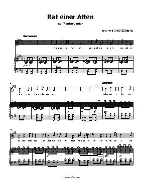 Rat einer Alten, by H. Wolf