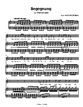Begegnung, by H. Wolf