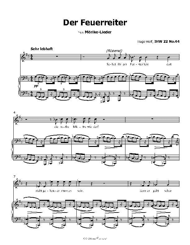 Der Feuerreiter, by Hugo Wolf, IHW 22 No.44