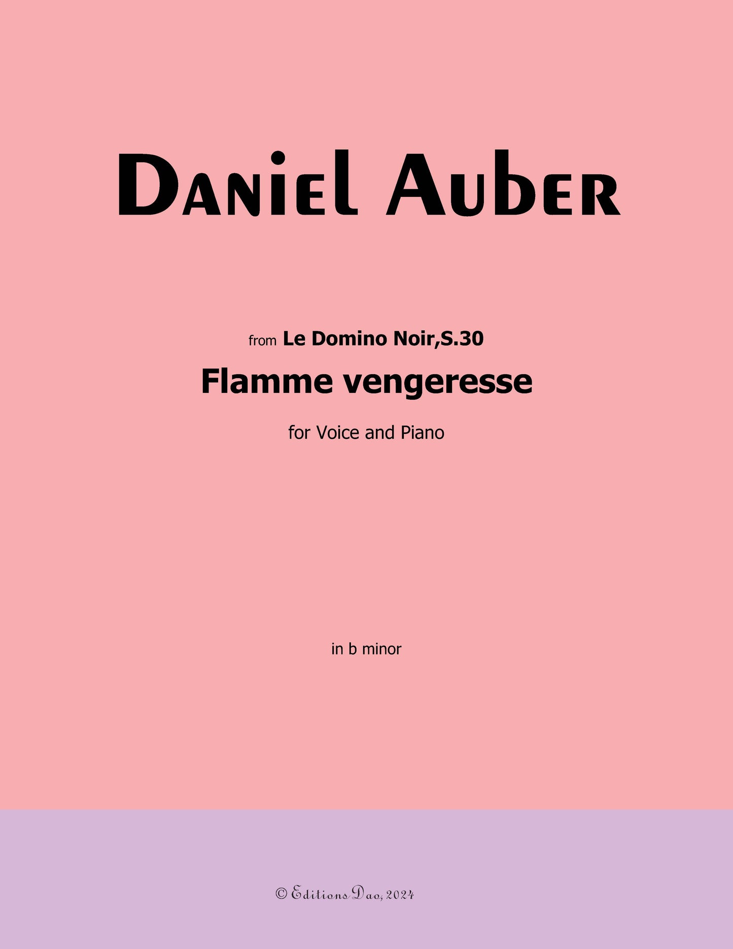 Flamme Vengeresse, by Auber