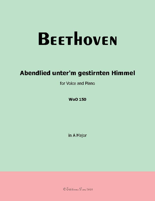 Abendlied unter'm gestirnten Himmel, by Beethoven