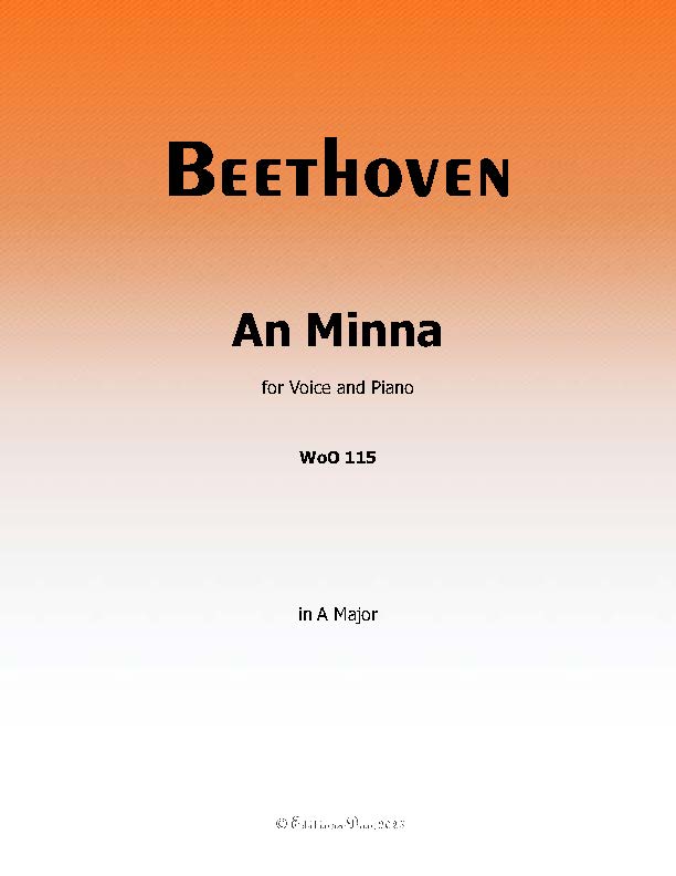 An Minna, by Beethoven, WoO 115