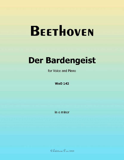Der Bardengeist, by Beethoven, WoO 142
