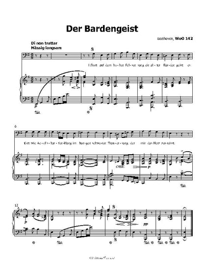 Der Bardengeist, by Beethoven, WoO 142