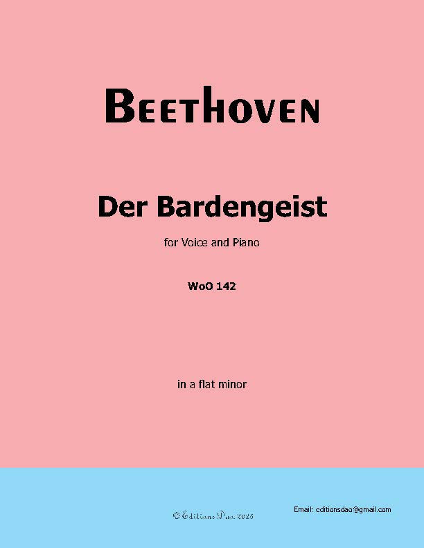 Der Bardengeist, by Beethoven, WoO 142