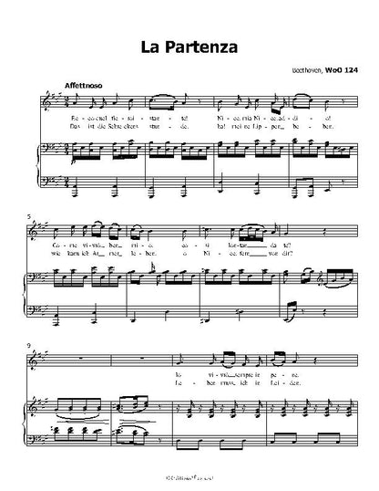 La Partenza, by Beethoven, WoO 124