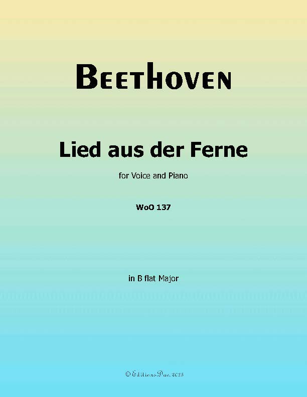 Lied aus der Ferne, by Beethoven, WoO 137