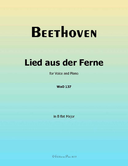 Lied aus der Ferne, by Beethoven, WoO 137