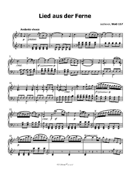 Lied aus der Ferne, by Beethoven, WoO 137