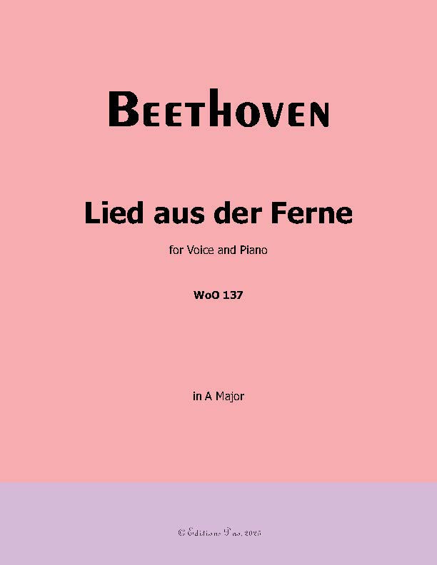 Lied aus der Ferne, by Beethoven, WoO 137