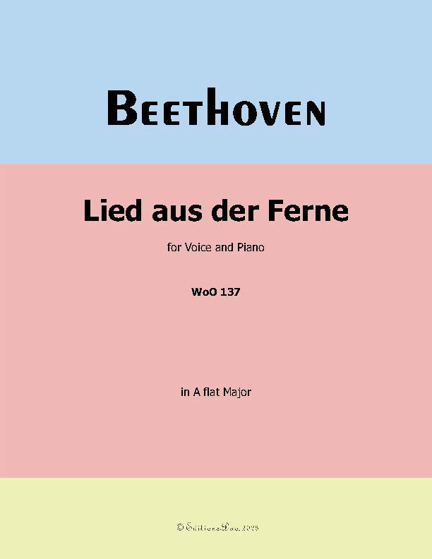 Lied aus der Ferne, by Beethoven, WoO 137