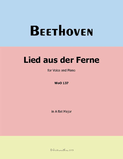 Lied aus der Ferne, by Beethoven, WoO 137