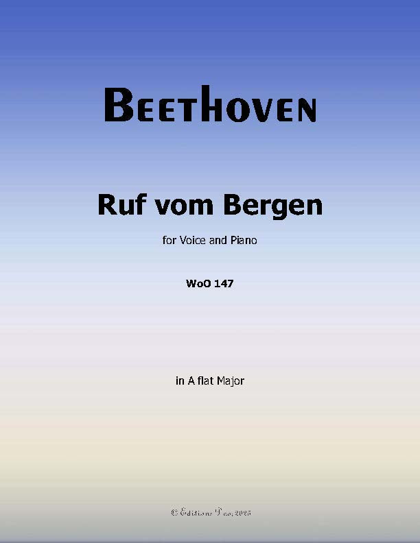 Ruf vom Bergen, by Beethoven, WoO 147