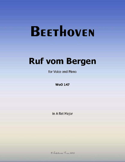Ruf vom Bergen, by Beethoven, WoO 147