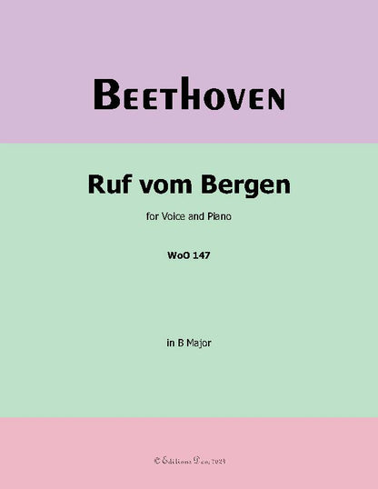 Ruf vom Bergen, by Beethoven, WoO 147