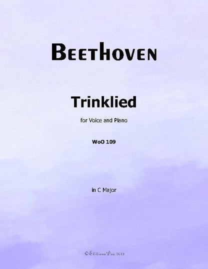 Trinklied, by Beethoven, WoO 109