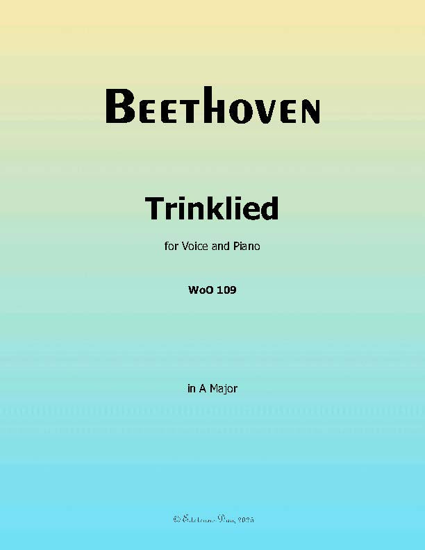 Trinklied, by Beethoven, WoO 109