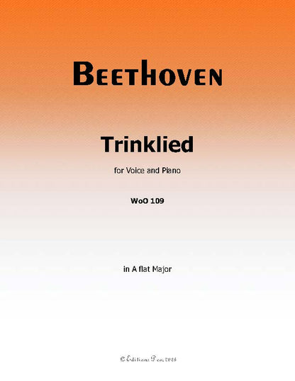 Trinklied, by Beethoven, WoO 109
