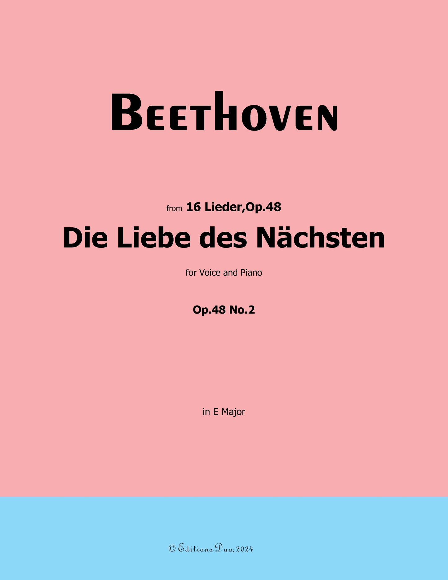 Die Liebe des Nachsten, by Beethoven