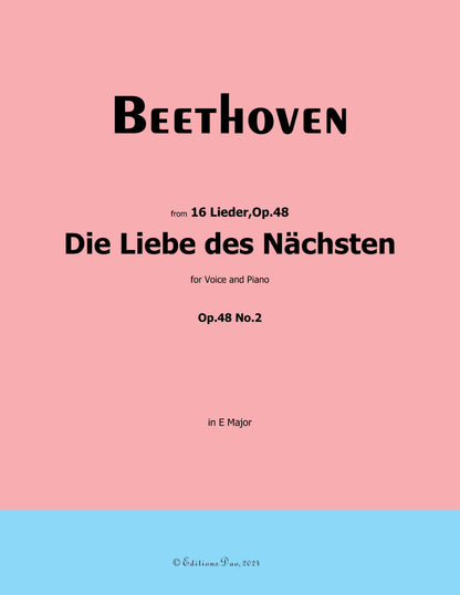 Die Liebe des Nachsten, by Beethoven