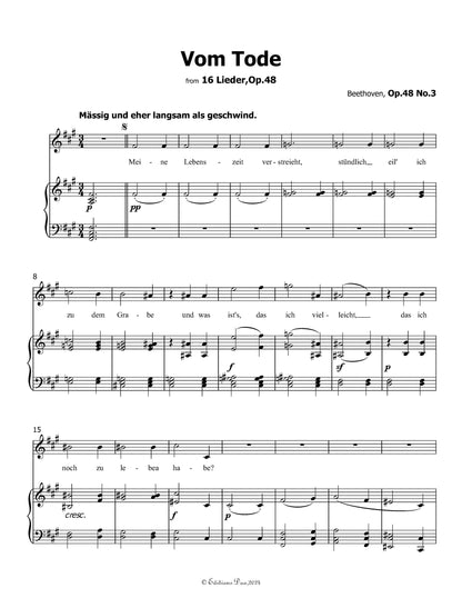 Vom Tode, by Beethoven