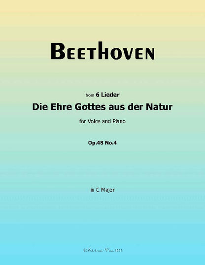 Die Ehre Gottes aus der Natur, by Beethoven, Op.48 No.4