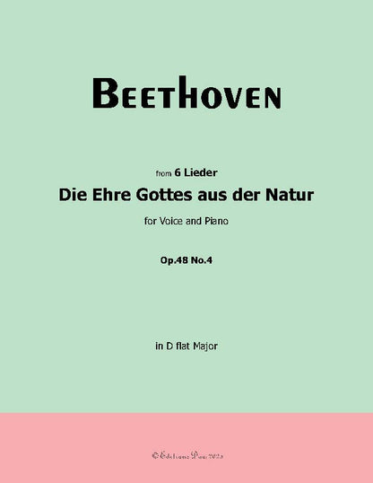 Die Ehre Gottes aus der Natur, by Beethoven, Op.48 No.4
