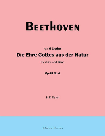 Die Ehre Gottes aus der Natur, by Beethoven, Op.48 No.4