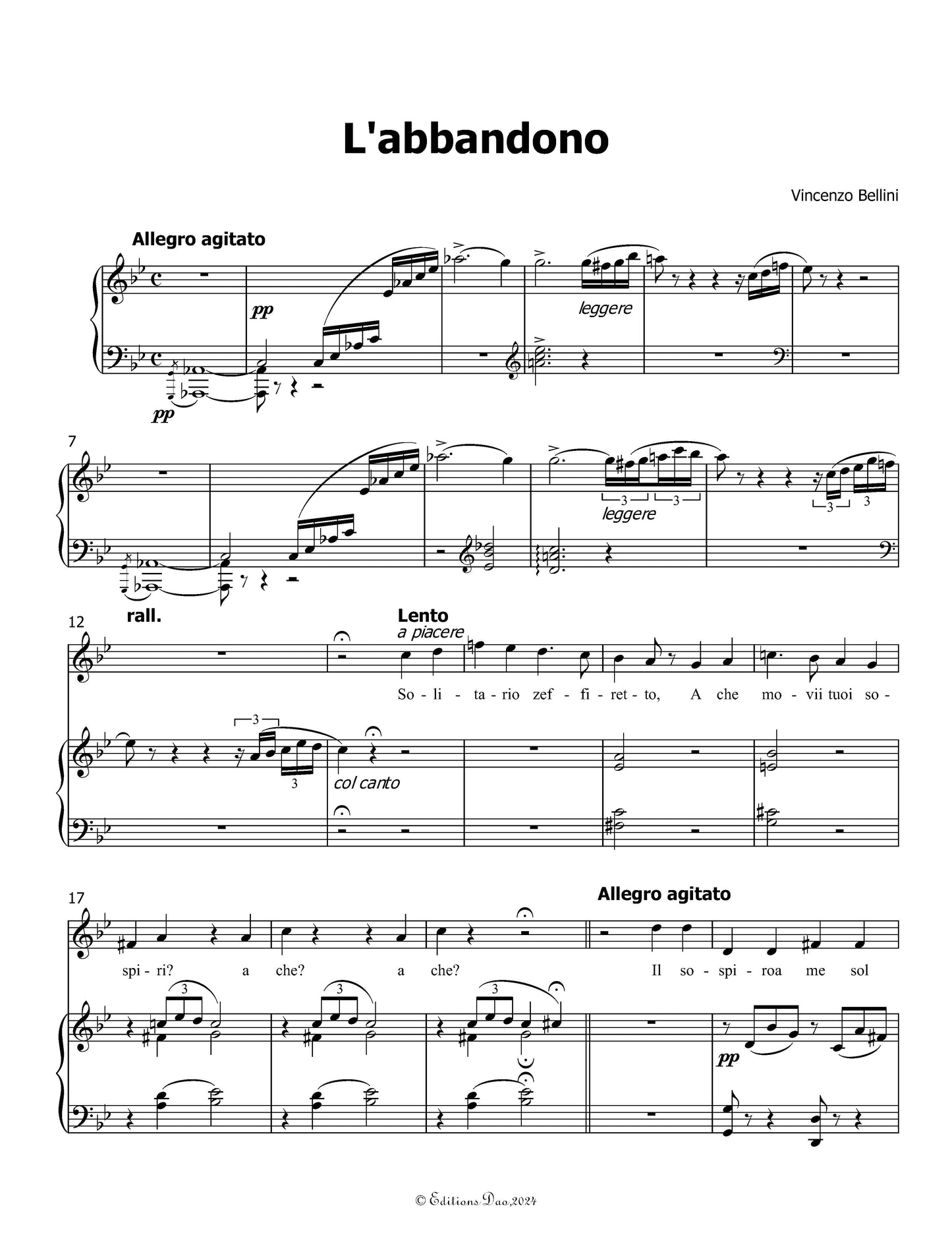 L'abbandono, by V. Bellini