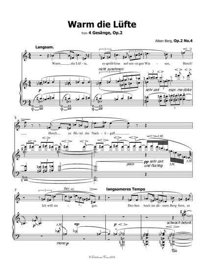 Warm die Lüfte, by Alban Berg