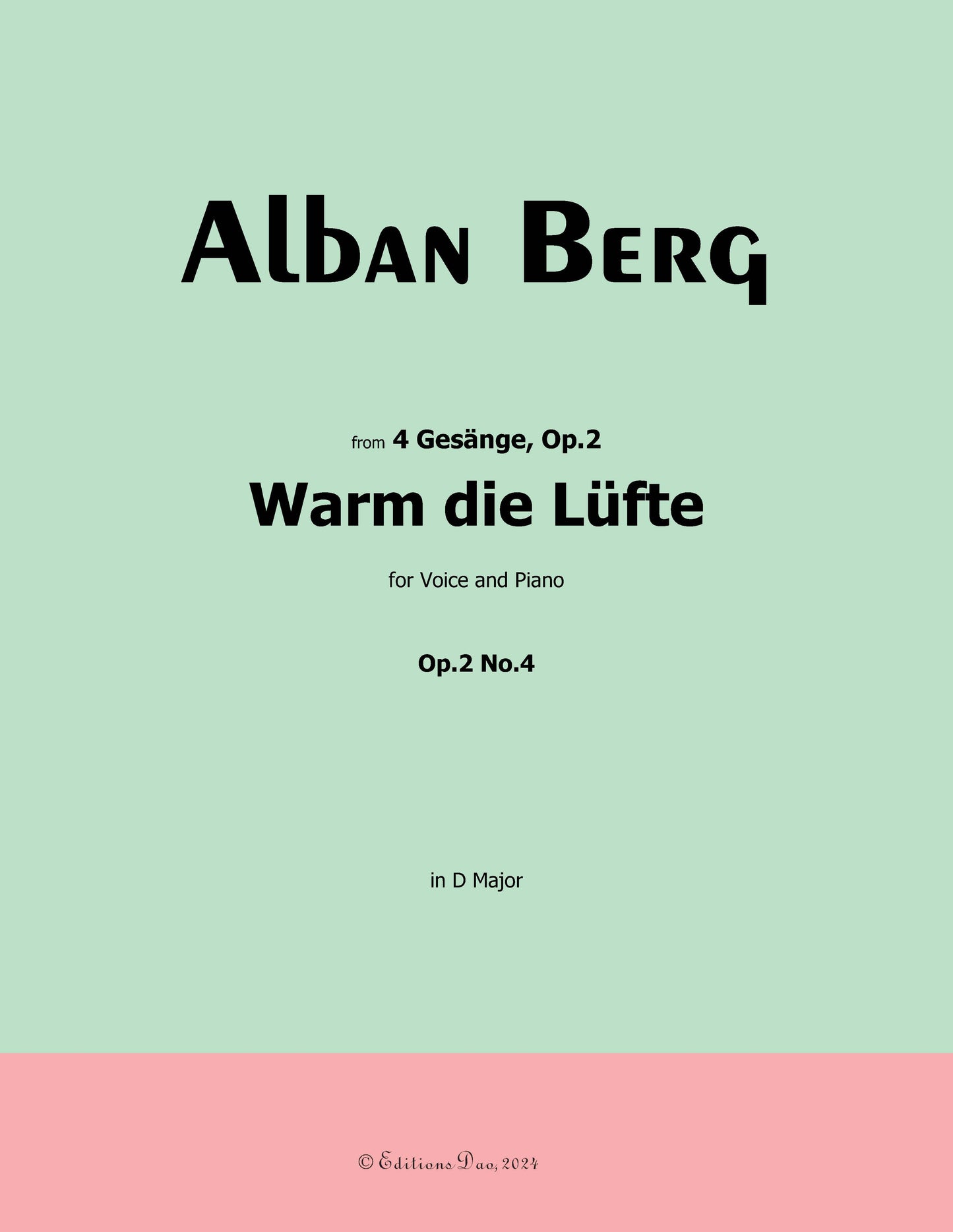 Warm die Lüfte, by Alban Berg