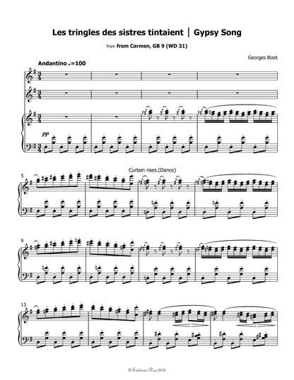 Les tringles des sistres tintaient,by Bizet