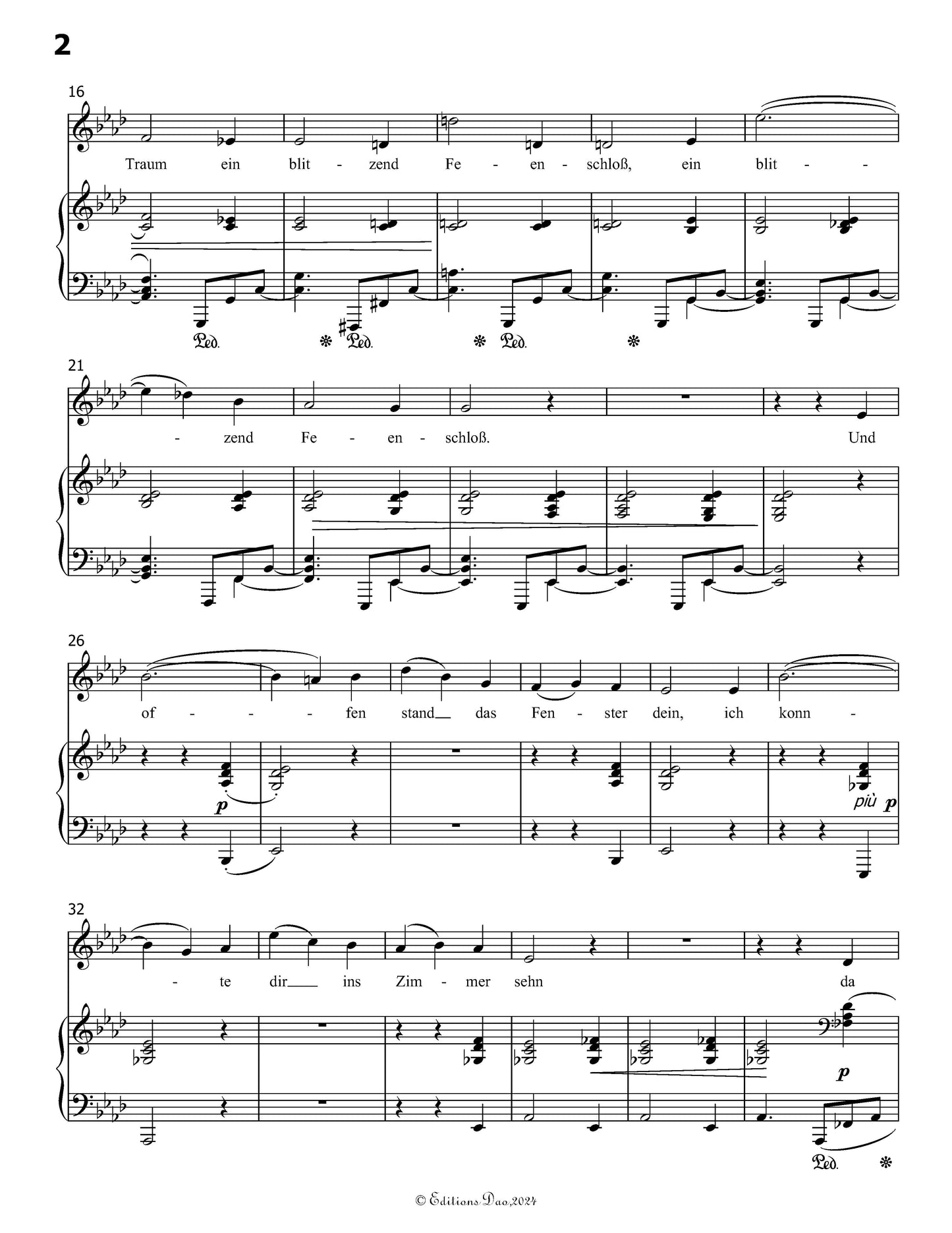 Es hing der reif,by Brahms