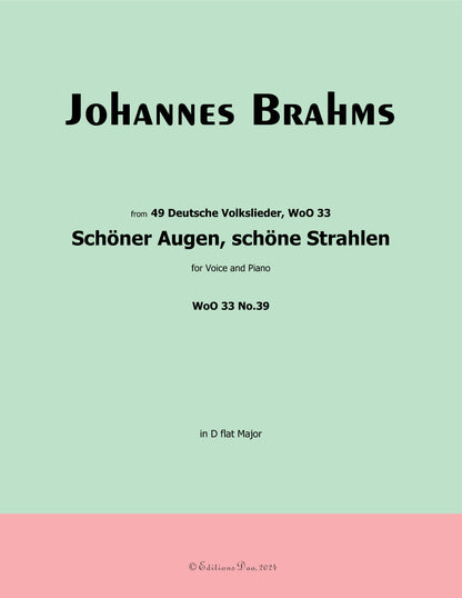 Schoner Augen,schone Strahlen,by Brahms