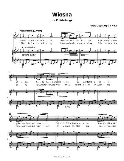 Wiosna(Der Frühling), by Chopin, Op.74 No.2