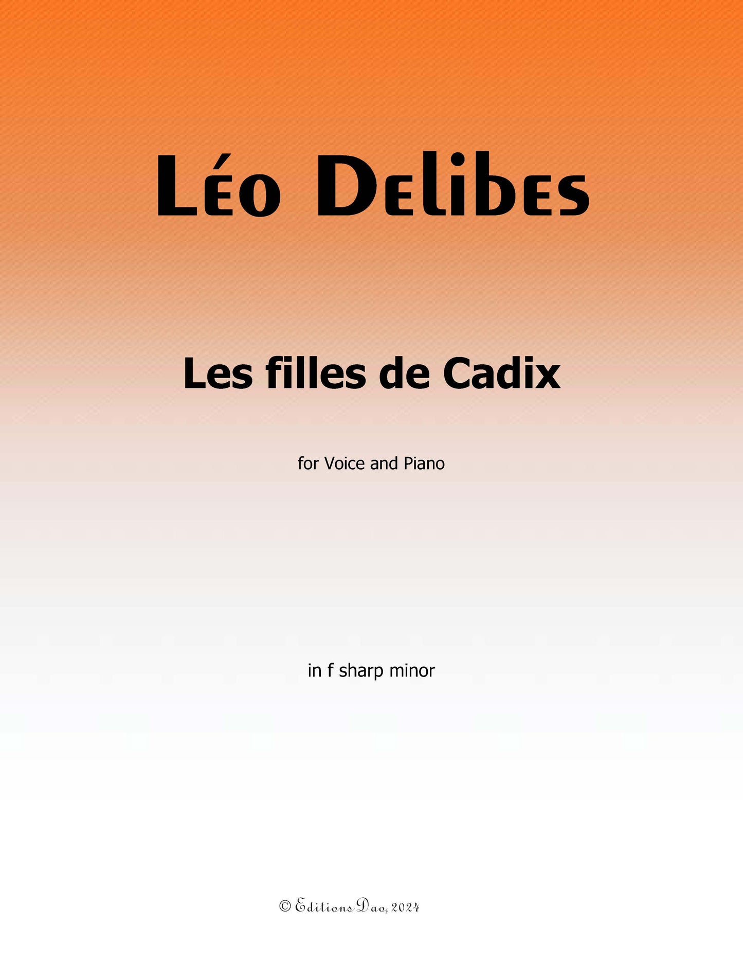 Les filles de Cadix, by Delibes