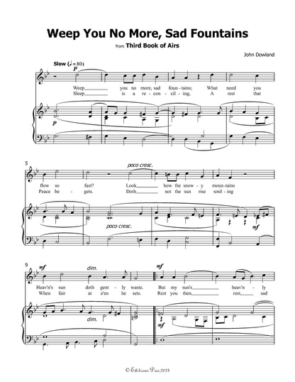Weep You No More,Sad Fountains, by J. Dowland