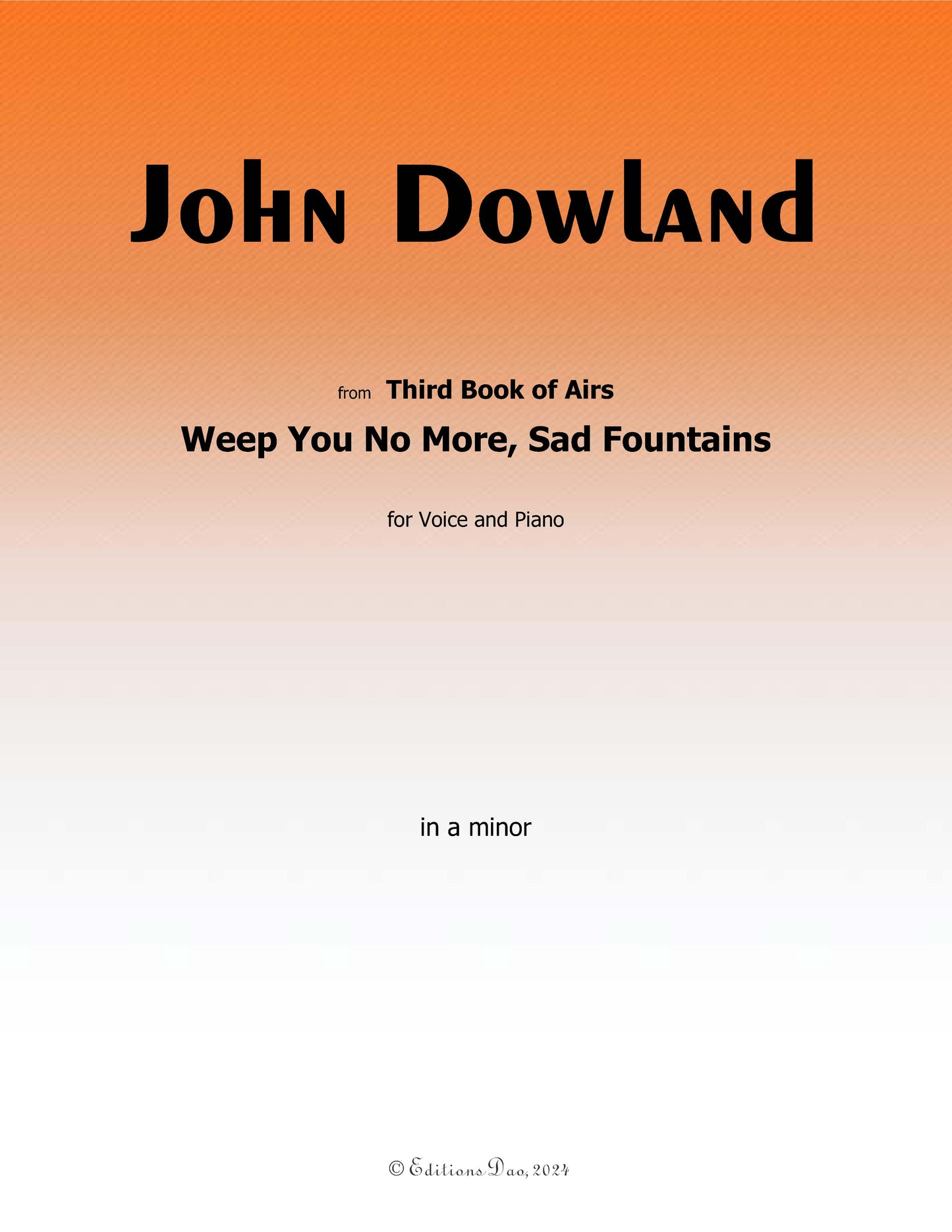 Weep You No More,Sad Fountains, by J. Dowland