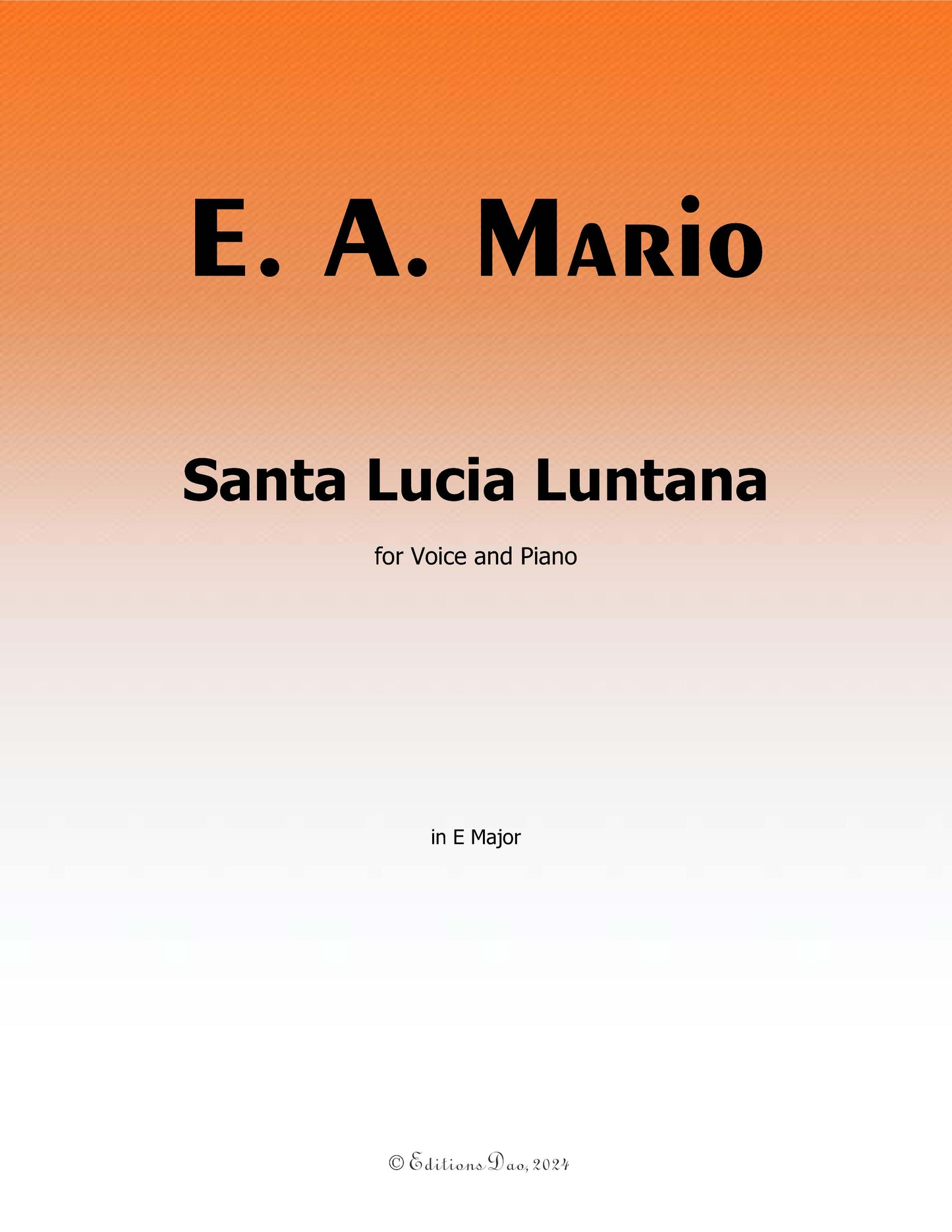 Santa Lucia Luntana, by E. A. Mario