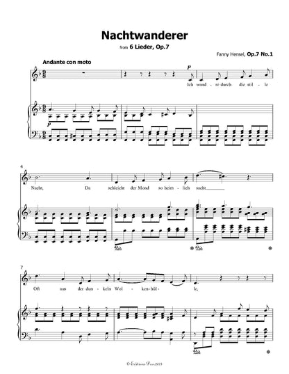 Nachtwanderer, by Fanny Mendelssohn