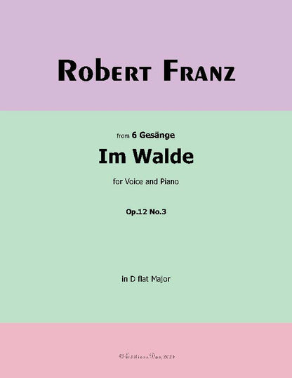 Im Walde, by Robert Franz