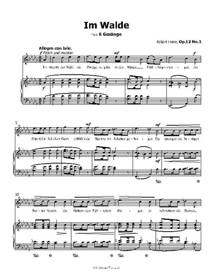 Im Walde, by Robert Franz
