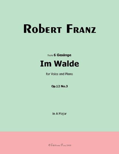 Im Walde, by Robert Franz