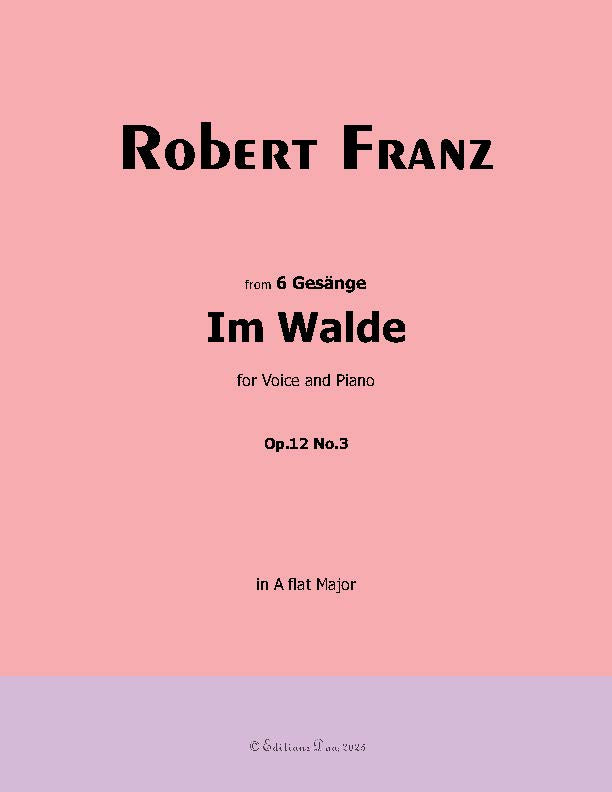Im Walde, by Robert Franz