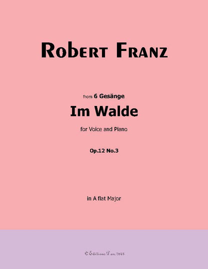 Im Walde, by Robert Franz