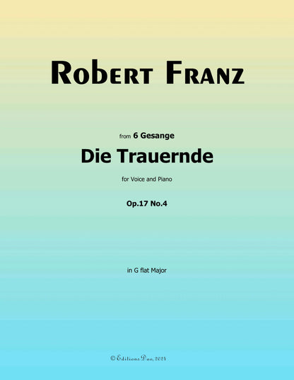 Die Trauernde, by R. Franz